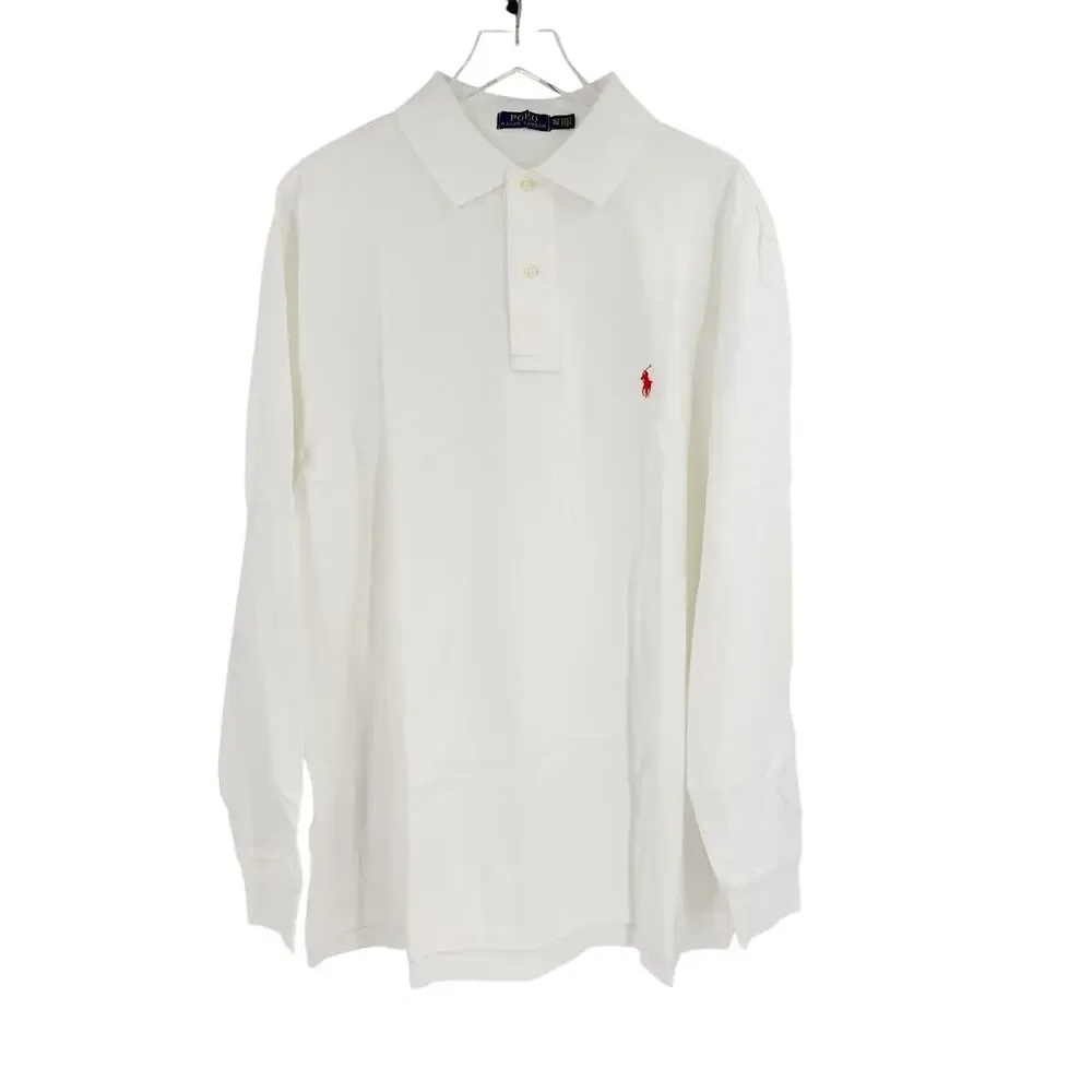 POLO RALPH LAUREN Long Sleeve Polo Shirt Size 2XB NEW White $170